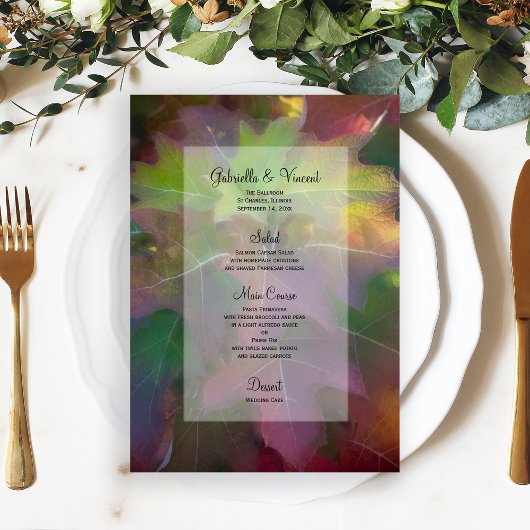 Menu Mariage de automne Oak Leaf Hydrangea