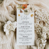 Menu Mariage de automne rustique