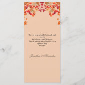 Menu Mariage de automne Rustique Automne (Dos)