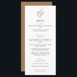 Menu Mariage de automne Sprig Automne<br><div class="desc">Ce menu mariage simple mais élégant présente une feuille d'automne dessinée à la main en haut,  ainsi que de l'espace pour les noms du couple et la date du mariage en bas. C'est le menu idéal pour un mariage de automne ou un événement.</div>