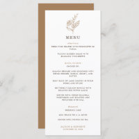 Menu Mariage de automne Sprig Automne