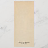 Menu Mariage de ballon à vapeur à air chaud (Dos)