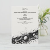 Menu Mariage de bande céleste (Debout devant)