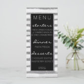 Menu Mariage de bande Shimmer Argent (Debout devant)