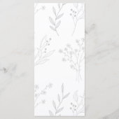 Menu Mariage de Boho Floral Corner Argent (Dos)