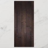 Menu Mariage de bois rustique mauve et mûrier (Dos)