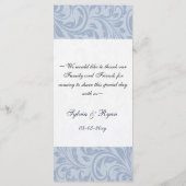 Menu Mariage de boucle diamante de ruban FAUX damas de  (Dos)