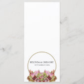 Menu Mariage de bouquet de fleurs sauvages rustiques (Dos)