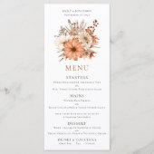 Menu Mariage de bouquet floral d'automne moderne (Devant)
