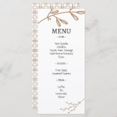 Menu Mariage de brunch de feuillage naturel classique m (Devant / Derrière)