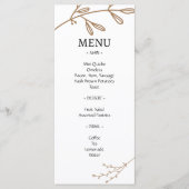 Menu Mariage de brunch de feuillage naturel classique m (Devant)