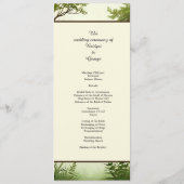 menu mariage de cadre arboré rustique (Dos)