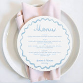 Menu Mariage de cadre blanc blanc arrondi