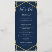 Menu Mariage de cadre géométrique (Devant)