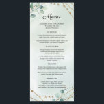 Menu Mariage de cadre géométrique verdoyant Foliage Or<br><div class="desc">Verdure Foliage Or Cadre géométrique Mariage Dîner Menu,  Contactez-moi pour les articles correspondants ou pour la personnalisation,  Roses Blush ©</div>