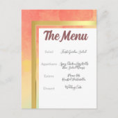 Menu Mariage de cadre Gold de Rainbow Pride (Devant)