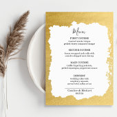 Menu Mariage de cadre Or tendance moderne