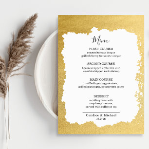 Menu Mariage de cadre Or tendance moderne