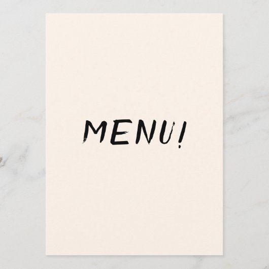 Menu Mariage de cadre rétro à main moderne dessiné (Dos)