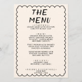 Menu Mariage de cadre rétro à main moderne dessiné (Devant)