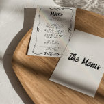 Menu Mariage de cadre rétro original écrit à la main mo<br><div class="desc">Un menu coloré rétro et moderne,  noir et blanc mariage pour le dîner. Ce qui présente le design modèle chic de la typographie arrière - plan blanche et noire. Avec bordure de cadre à main. Un Parfait et assorti à toute la suite.</div>