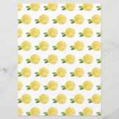 Menu Mariage de cadre vert citron italien (Dos)