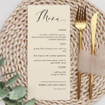 Menu Mariage de calligraphie beige / Réception<br><div class="desc">Elégant beige beige mariage ou dîner réception Carte menu. Contemporain, simple et élégant design avec belle calligraphie manuscrite moderne. Couleur arrière - plan avant et arrière dans le beige. Possibilité de changer la couleur de l'arrière - plan avant et/ou de l'arrière en sélectionnant "customiser plus loin". Design disponible dans une...</div>