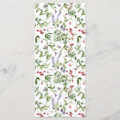 Menu Mariage de calligraphie Fleur sauvage moderne (Dos)