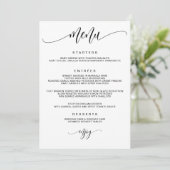 Menu Mariage de calligraphie moderne (Debout devant)