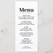 Menu Mariage de calligraphie moderne minimaliste (Devant)
