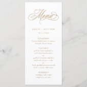 Menu Mariage de calligraphie Tourbillonnant romantique  (Devant)