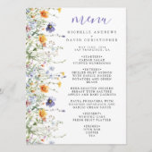 Menu Mariage de champ fleur sauvage (Devant)