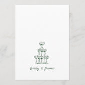 Menu Mariage de champagne tiré à la main (Dos)