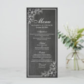 Menu Mariage de charpentes florales noir et blanc (Debout devant)