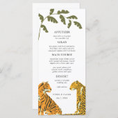 Menu Mariage de chats sauvages tropicaux (Devant / Derrière)