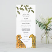 Menu Mariage de chats sauvages tropicaux (Debout devant)