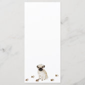 Menu Mariage de chien de parti de mariage de chiot Pug (Dos)