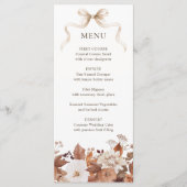 Menu Mariage de citrouille florale d'automne (Devant)