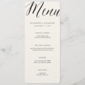 Menu Mariage de clé grec géométrique de script simple c (Devant)