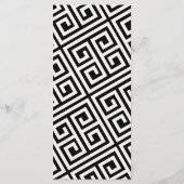 Menu Mariage de clé grec géométrique de script simple c (Dos)