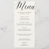 Menu Mariage de clé grec géométrique de script simple c (Devant)