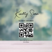 menu mariage de code qr tendance minimal (Neutre)