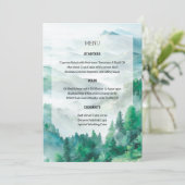 Menu Mariage de collines vertes et blanches (Debout devant)