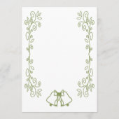 Menu Mariage de conception Sage Bells Sollwork (Dos)