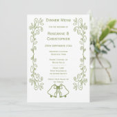 Menu Mariage de conception Sage Bells Sollwork (Debout devant)