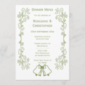 Menu Mariage de conception Sage Bells Sollwork (Devant)