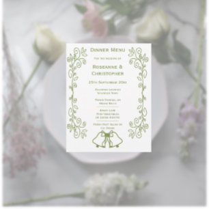 Menu Mariage de conception Sage Bells Sollwork