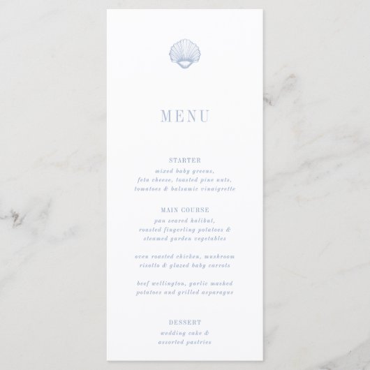 Menu MARIAGE de coquillage CAPE COD (Devant)