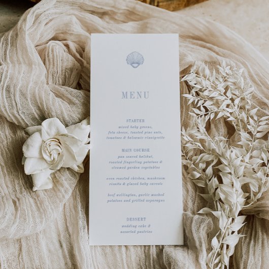 Menu MARIAGE de coquillage CAPE COD