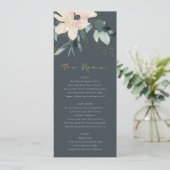 MENU MARIAGE DE COULEUR D'EAU FLORALE BUNCH BLUSH GOLD (Debout devant)